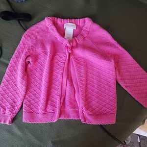Oshkosh pink cotton cardigan sweater